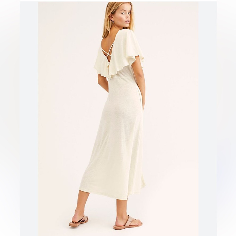 Free People Cream Maxi Dress with Elegant Flow